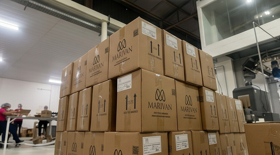 Caixas Marivan Professional preparadas para exportação